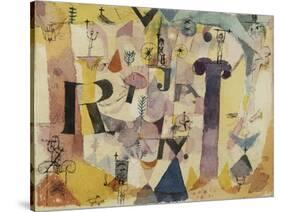 Stylish Ruins (detail)-Paul Klee-Stretched Canvas