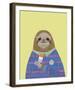 Stylish Sloth-Archie Stone-Framed Giclee Print