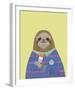 Stylish Sloth-Archie Stone-Framed Giclee Print