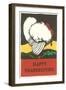 Stylish Turkey, Happy Thanksgiving-null-Framed Art Print