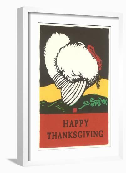 Stylish Turkey, Happy Thanksgiving-null-Framed Art Print