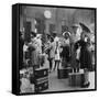 Stylishly Dressed African American Women at New York City's Pennsylvania Station. August 1942-null-Framed Stretched Canvas