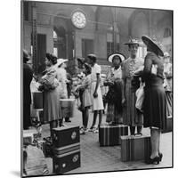 Stylishly Dressed African American Women at New York City's Pennsylvania Station. August 1942-null-Mounted Photo