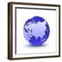 Stylized Earth Globe with Grid, Showing Asia And Europe-Stocktrek Images-Framed Photographic Print