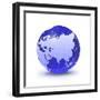 Stylized Earth Globe with Grid, Showing Asia And Europe-Stocktrek Images-Framed Photographic Print