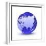 Stylized Earth Globe with Grid, Showing Asia And Europe-Stocktrek Images-Framed Photographic Print