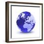 Stylized Earth Globe with Grid, Showing Europe And Africa-Stocktrek Images-Framed Photographic Print