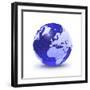 Stylized Earth Globe with Grid, Showing Europe And Africa-Stocktrek Images-Framed Photographic Print