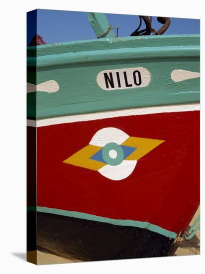 Stylized Eye on Fishing Boat, Algarve, Portugal, Europe-Westwater Nedra-Stretched Canvas