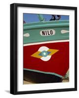 Stylized Eye on Fishing Boat, Algarve, Portugal, Europe-Westwater Nedra-Framed Photographic Print