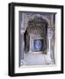 Stylized Foral Motif, Chalk Blue and White Painted Mahal, the City Palace, Jaipur, India-John Henry Claude Wilson-Framed Photographic Print
