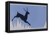 Stylized Leaping Deer-null-Framed Stretched Canvas