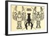 Stylized Lobsters-null-Framed Art Print