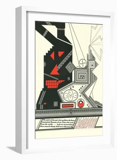 Stylized Machine-null-Framed Art Print