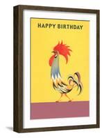 Stylized Rooster-null-Framed Premium Giclee Print