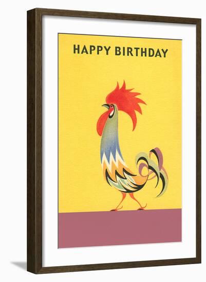 Stylized Rooster-null-Framed Art Print