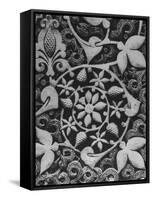 Stylized Vegetation Motif in a Stucco Panel in the Alhambra-David Lees-Framed Stretched Canvas