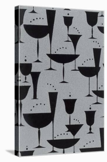 Stylized Wine Glasses-null-Stretched Canvas