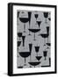 Stylized Wine Glasses-null-Framed Art Print