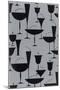 Stylized Wine Glasses-null-Mounted Art Print