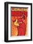 Stylized Workers Rights Poster-null-Framed Premium Giclee Print