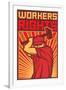 Stylized Workers Rights Poster-null-Framed Art Print