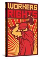 Stylized Workers Rights Poster-null-Stretched Canvas