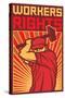 Stylized Workers Rights Poster-null-Stretched Canvas