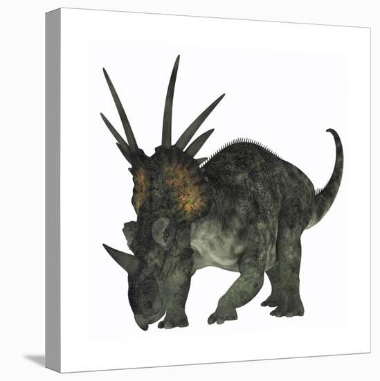 Styracosaurus, a Herbivorous Ceratopsian Dinosaur-null-Stretched Canvas