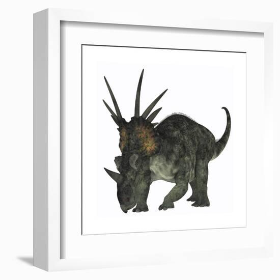 Styracosaurus, a Herbivorous Ceratopsian Dinosaur-null-Framed Art Print