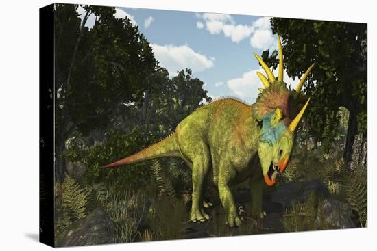 Styracosaurus, a Horned Dinosaur of the Late Cretaceous-Stocktrek Images-Stretched Canvas