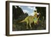 Styracosaurus, a Horned Dinosaur of the Late Cretaceous-Stocktrek Images-Framed Art Print