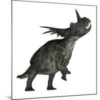 Styracosaurus Dinosaur Roaring-Stocktrek Images-Mounted Art Print