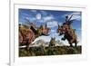 Styracosaurus Dinosaur Sculptures-null-Framed Art Print