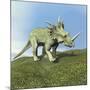 Styracosaurus Dinosaur-null-Mounted Art Print