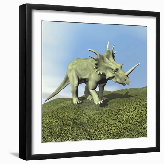 Styracosaurus Dinosaur-null-Framed Art Print