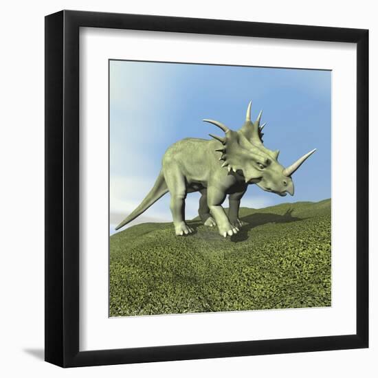 Styracosaurus Dinosaur-null-Framed Art Print