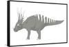 Styracosaurus Pencil Drawing with Digital Color-Stocktrek Images-Framed Stretched Canvas