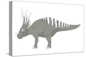 Styracosaurus Pencil Drawing with Digital Color-Stocktrek Images-Stretched Canvas