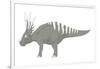 Styracosaurus Pencil Drawing with Digital Color-Stocktrek Images-Framed Art Print