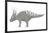 Styracosaurus Pencil Drawing with Digital Color-Stocktrek Images-Framed Art Print