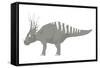 Styracosaurus Pencil Drawing with Digital Color-Stocktrek Images-Framed Stretched Canvas