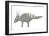 Styracosaurus Pencil Drawing with Digital Color-Stocktrek Images-Framed Art Print