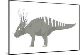 Styracosaurus Pencil Drawing with Digital Color-Stocktrek Images-Mounted Art Print