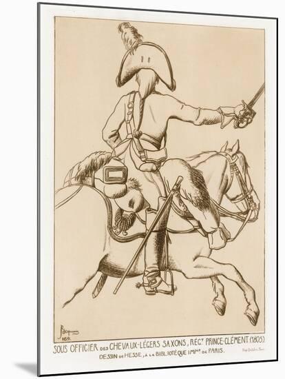 Sub-Officer in the Chevau-Leger of Saxony, Regiment of Prince Clement-null-Mounted Giclee Print