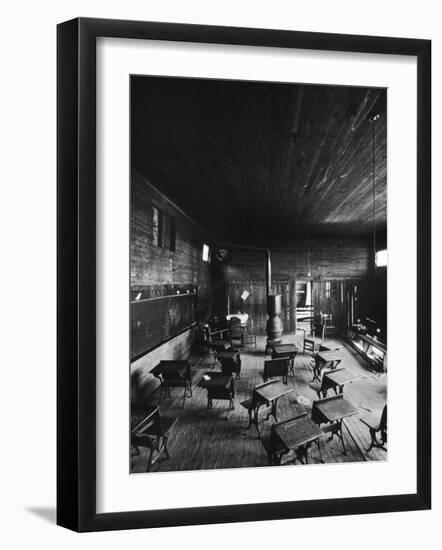 Sub Standard Grade School Classroom at African American School, the Effect of Segregation-Gordon Parks-Framed Photographic Print