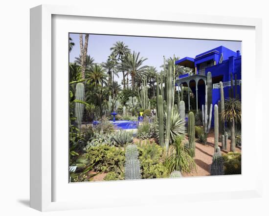 Sub-Tropical Jardin Majorelle in the Ville Nouvelle of Marrakech-Julian Love-Framed Photographic Print