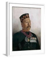 Subadar Major Judbhir Thapa, 2nd Gurkha Regiment, 1893-Gertrude Ellen Burrard-Framed Giclee Print