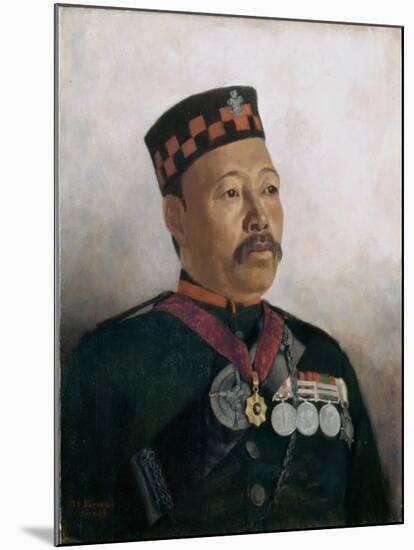 Subadar Major Judbhir Thapa, 2nd Gurkha Regiment, 1893-Gertrude Ellen Burrard-Mounted Giclee Print