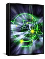 Subatomic Particles Abstract-Mehau Kulyk-Framed Stretched Canvas